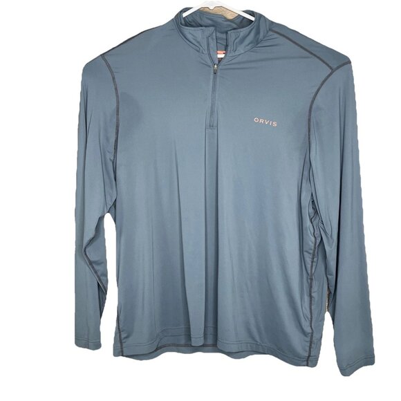 Orvis Other - Orvis Dricast Quarter Zip Pullover Long Sleeve Shirt XX Large Gray/Green